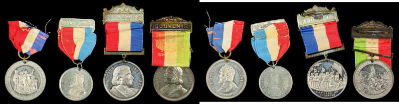 Lot of (4) World's Columbian Exposition Medals. Aluminum or Tin.
Included are: ...