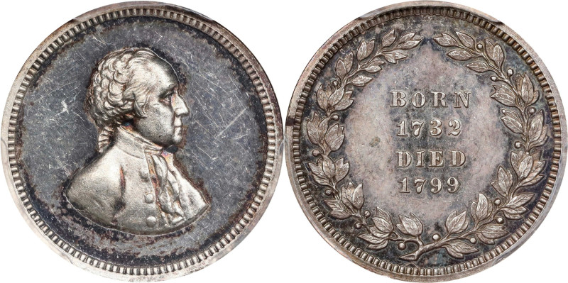 "1799" (ca. 1861) U.S. Mint Born and Died Medalet. Paquet First Obverse - First ...