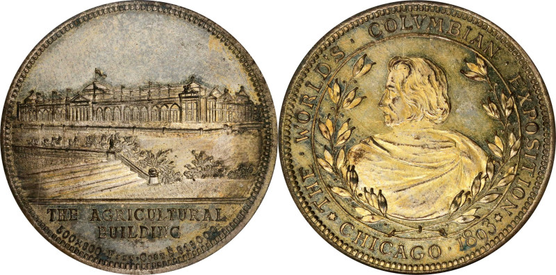 1893 World's Columbian Exposition Exhibition Palace Dollar. Agricultural Buildin...