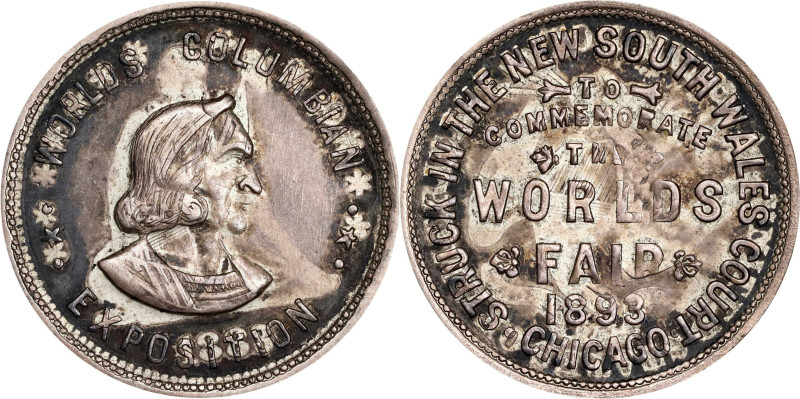 1893 World's Columbian Exposition New South Wales Court "Quarter" Medal. Eglit-2...