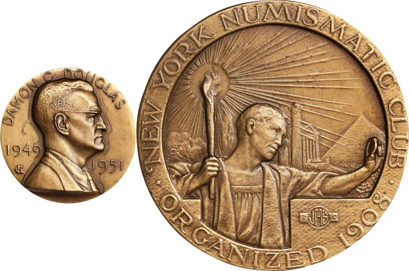 1949-51 New York Numismatic Club Presidential Medal. Damon C. Douglas. By Karl G...