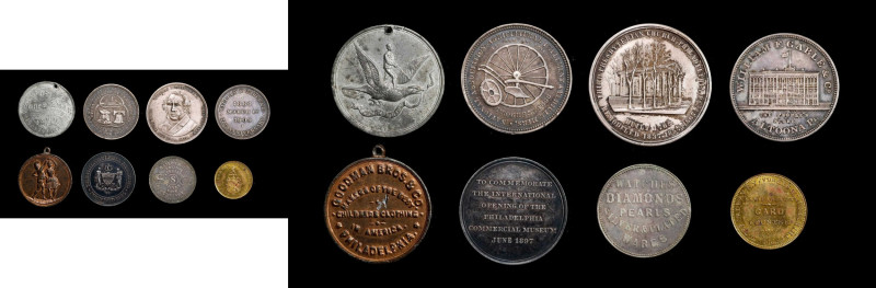 Lot of (8) Medals Relating to Pennsylvania.
Five are in silver, the rest in min...