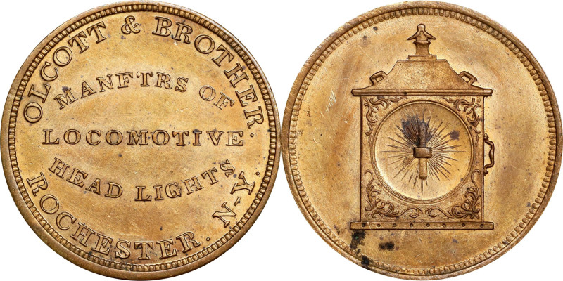 NEW YORK. Rochester. Undated (1845-1855) Olcott & Brother. Miller-NY 1019. Brass...