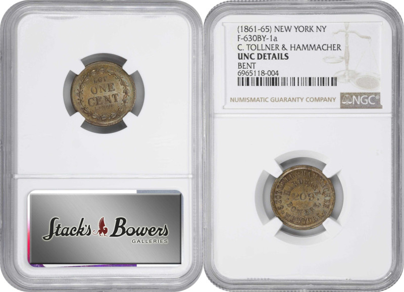 NEW YORK. New York. Lot of (3) Civil War Store Cards. Unc Details--Bent (NGC).
...