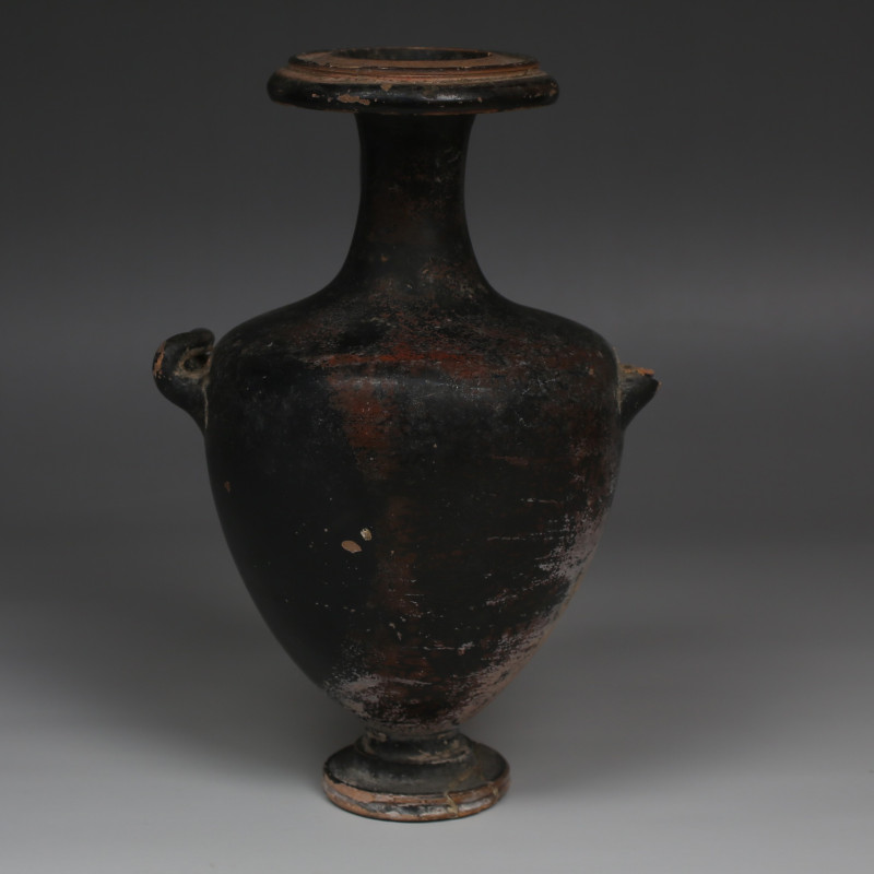ITEM: Hydria
MATERIAL: Pottery
CULTURE: Greek
PERIOD: 4th Century B.C
DIMENS...