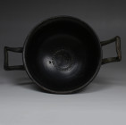 Greek kylix with floral decoration