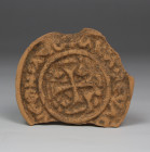 Byzantine bread stamp with cross and inscription