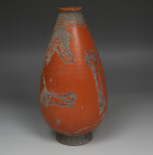 Roman bottle with animals and floral decoration