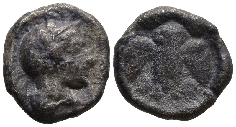 ATTICA. Athens. (Circa 454-404 BC)
AR Trihemiobol (11,9mm 0,98g)
Obv: Helmeted...