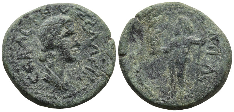 AIOLIS. Aigai. Messalina, Augusta (AD 41-48)
AE Bronze (18,9mm 3,45g)
Obv: ΜЄC...