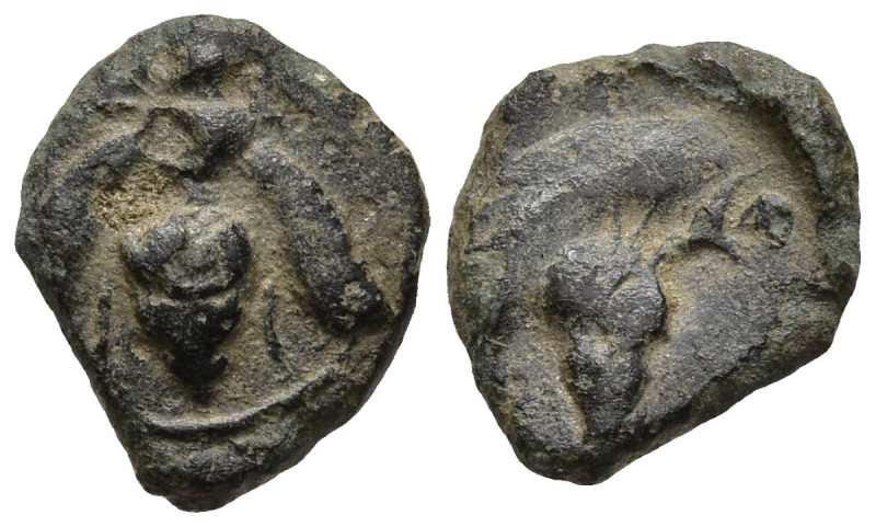 PHRYGIA. Alia. Pseudo-autonomous issue.(Circa 1th-3rd Century)
AE Hemiobol (7,8...