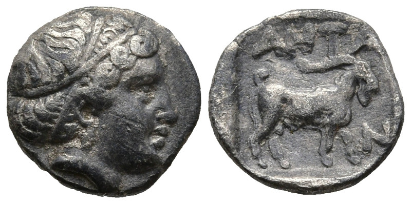 TROAS. Antandros. (Circa 360-350 BC)
AR Obol (8mm 0,41g)
Obv: Head of Artemis ...