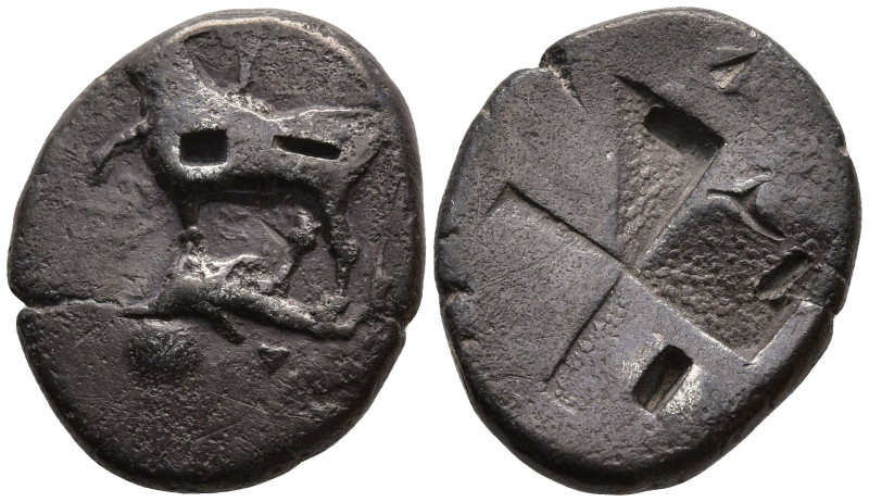 THRACE. Byzantion. (Circa 340-320 BC).
AR Siglos (18,4mm 5,10g)
Obv: ΠΥ. Bull ...