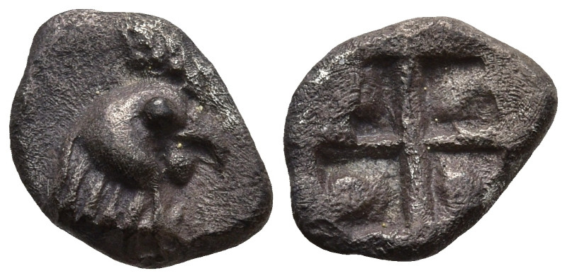 TROAS. Dardanos. (5th century BC)
AR Hemiobol (7,4mm 0,38g)
Obv: Head of cocke...