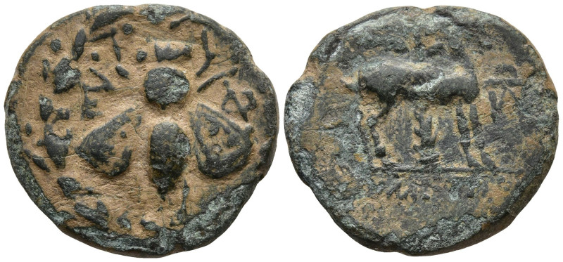 IONIA. Ephesos. (circa 200-100 BC)
AE Bronze (17,8mm 3,73g)
Obv: E - Φ. Bee wi...