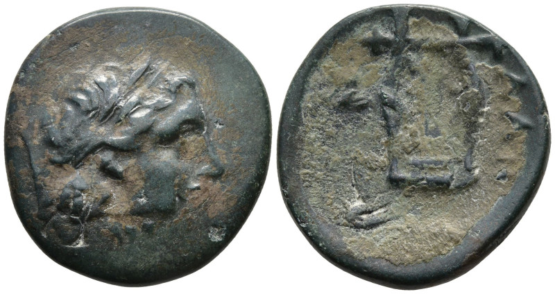 MYSIA. Lampsakos. (Circa 2nd-1st century BC)
AE Bronze (20,4mm 4,47g)
Obv: Lau...