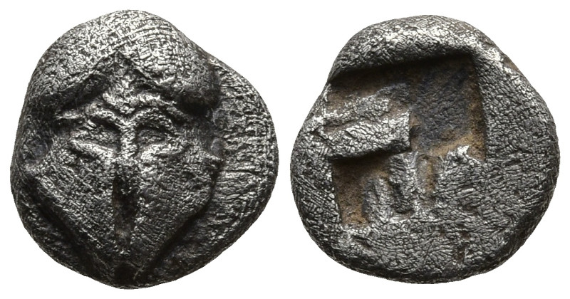 THRACE. Mesembria. (Mid-late 5th century BC)
AR Obol (7,6mm 0,54g)
Obv: Facing...