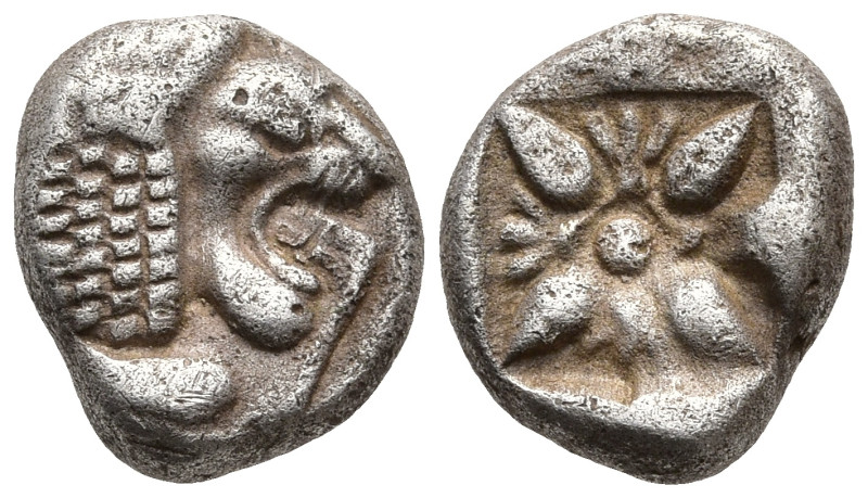 IONIA. Miletos. (6th-5th centuries BC).
AR Diobol 8,5mm 1,05g)
Obv: Forepart o...