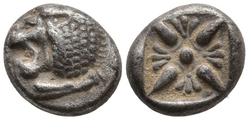 IONIA. Miletos. (Late 6th-early 5th centuries BC).
AR Diobol or Hemihekte (9,1m...