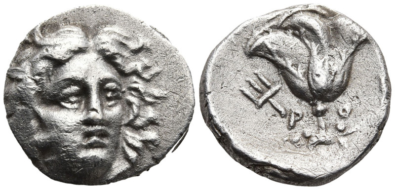 ISLANDS OFF CARIA, Rhodos. Rhodes. (Circa 229-205 BC)
AR Drachm (14.1mm 2.6g)
...