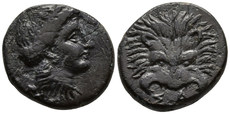 IONIA. Samos. (Circa 408/4-380/66 BC).
AE Bronze (14,89mm 2,71g)
Obv: Head of ...