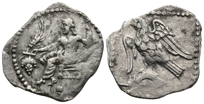 CILICIA. Tarsos. (Circa 361-333 BC)
AR Obol (13,2mm 0,73g)
Obv: Baaltars bare ...