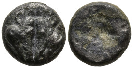 LESBOS. Uncertain. (Circa 478-460 BC).
BI 1/24 Stater (10,2mm 1,04g)
Obv: Confronted heads of two boars; ΛE above.
Rev: Quadripartite incuse square...