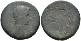 ASIA MINOR. Uncertain. Augustus (27 BC-14 AD).
AE As (25,5mm 8,55g)
Obv: CAESAR, bare head to right
Rev: AVGVSTVS within laurel wreath.
RPC I 2235...