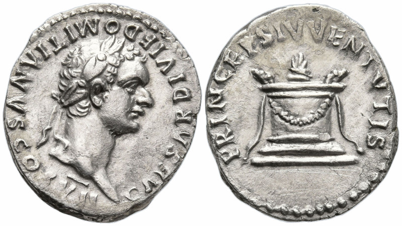 Domitian, as Caesar (69-81 AD). Rome, struck under Titus, 80-81 AD.
AR Denarius...