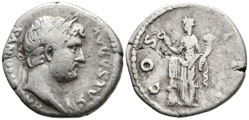 Hadrian (AD 117-138). Rome
AR Denarius (17,7mm 2,98g)
Obv: HADRIANVS-AVGVSTVS ...