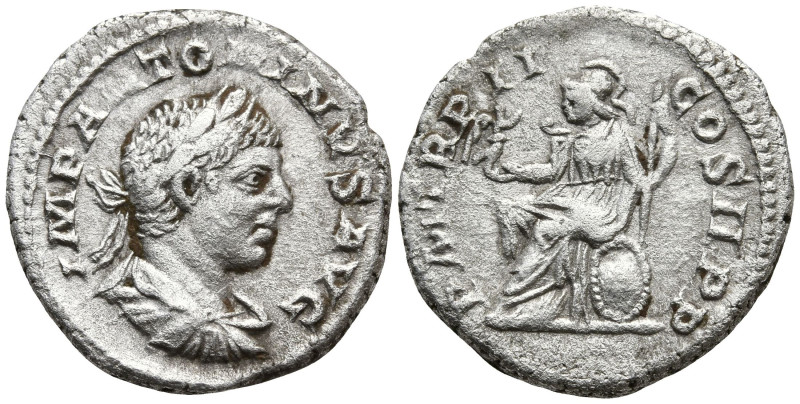 Elagabalus (AD 218-222). Rome
AR Denarius (19,4mm 3,27g )
Obv: IMP ANTONINVS A...