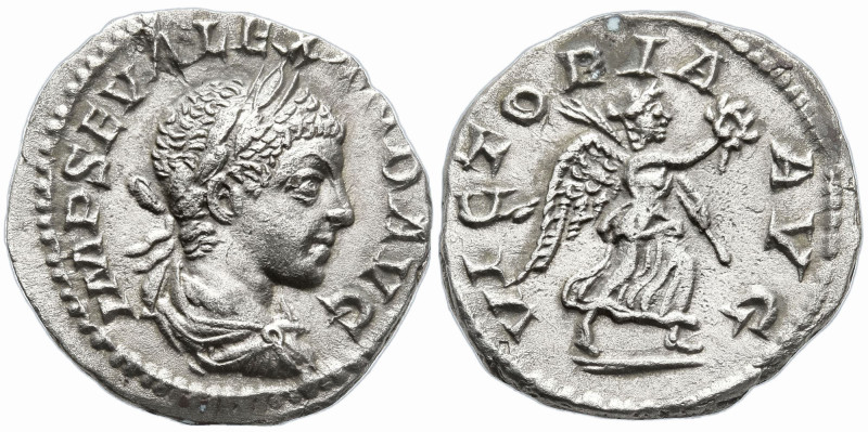 Severus Alexander (222-235 AD). Antioch
AR Denarius (18.5mm 2.52g)
Obv: IMP SE...