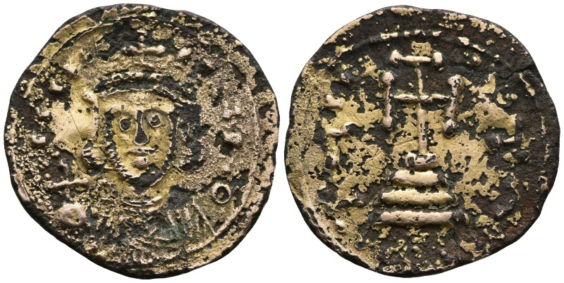 Leo III (?) 'the Isaurian' (AD 735-741)
AV Fourreé Solidus (21,1mm 2,63g)
Obv:...