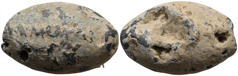 PB Sling Bullet. Circa 4th-1st century BC
(37g 29.2mm diameter)