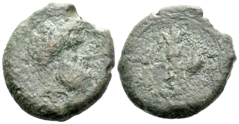 Sicily, Syracuse Hemidrachm circa 339-334, Æ 25.00 mm., 16.71 g.

Fine