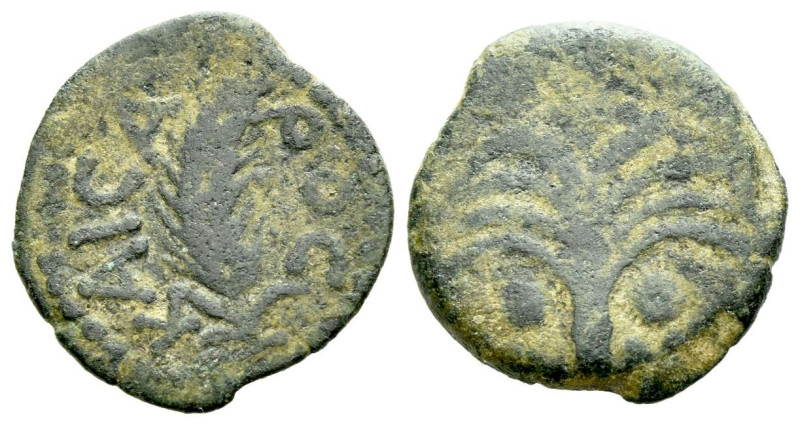 Judaea, Marcus Ambibulus, 9-12 Jerusalem Prutah circa 9-12, Æ 16.00 mm., 2.24 g....