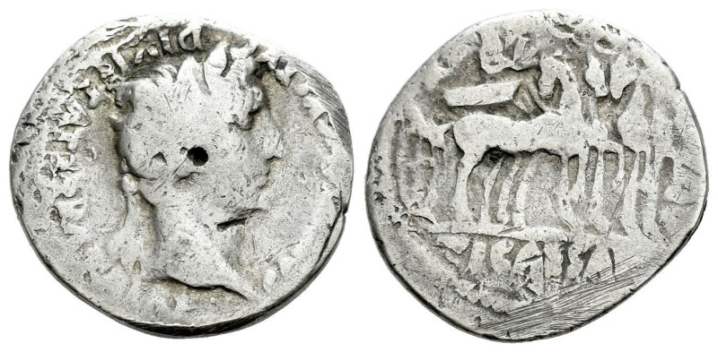 Octavian as Augustus, 27 BC – 14 AD Denarius Lugdunum circa 27 BC - AD 14, AR 18...