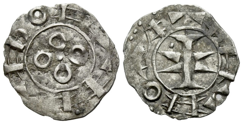 France, Languedoc, Comté de Melgueil Denier circa XII century, AR 17.00 mm., 0.9...