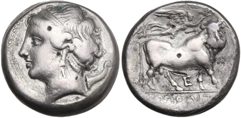 Italy. Central and Southern Campania, Neapolis (275-250 BC). AR fourrée Didrachm...
