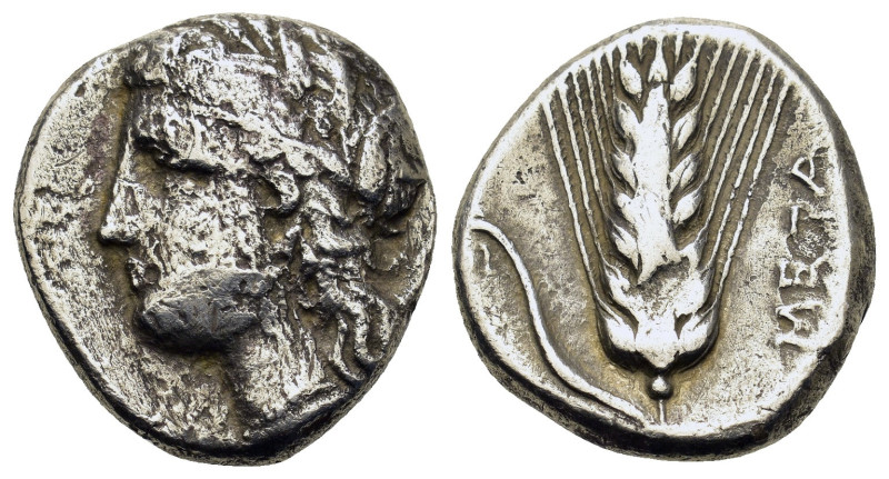 Italy Southern Lucania, Metapontion, c. 330-290 BC. AR Stater (17,9mm, 7.4g). Wr...