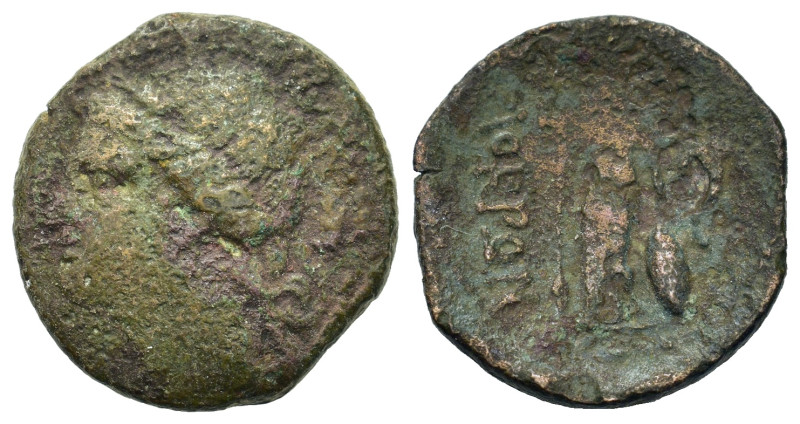 Italy. Bruttium. Lokroi Epizephyrioi, c. 218-215 BC. Æ Third Unit (19,2mm, 4.5g)...