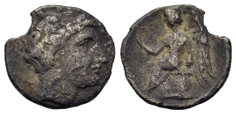 Italy. Bruttium. Terina, c. 300 BC. AR Third Nomos (15,4mm, 1.7g). Head of the n...