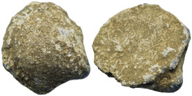Uncertain mint of central Italy. Circa VI-IV centuries BC. Anonymous Cast Æ Aes Formatum (145g). Scallop shell / Blank. Cf. ICC pl. 90, 4.-5. Rare.