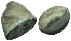 Sicily, Akragas, c. 450-440 BC. Cast Æ Trias or Tetronkion (18,3mm, 12.3g). Eagle standing l. R/ Crab. Four pellets (mark of value) on base. Westermar...