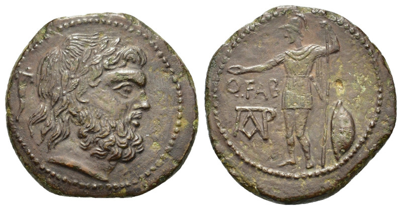 Sicily, Panormos, c. 1st Century BC. Æ (22,8mm, 6.85g). Laureate head of Zeus r....