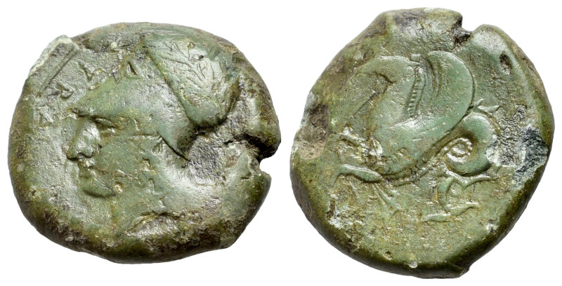 Sicily. Syracuse. Dionysios I (405-367 BC). Æ Litra (19mm, 7.32g, 6h). ΣYPΑ. Hel...