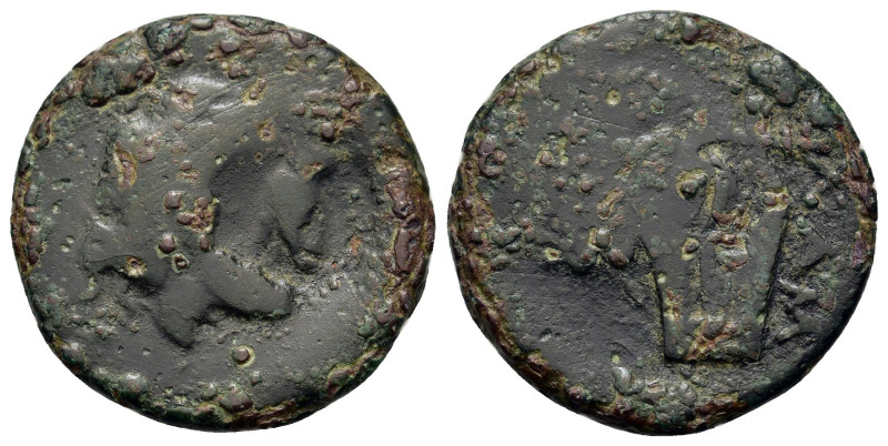 Uncertain Greek. Æ (20,6mm, 4.7g). Head of Apollo r. R/ Lyre. To be catalogue.