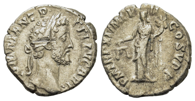 Commodus (177-192). AR Denarius (17mm, 2.5g). Rome, AD 187-188. Laureate head r....