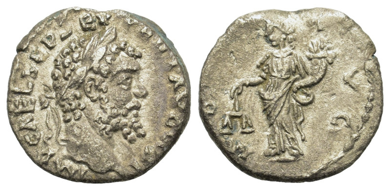 Septimius Severus (193-211). AR Denarius (16,8mm, 1.6g). Alexandria, AD 194. Lau...