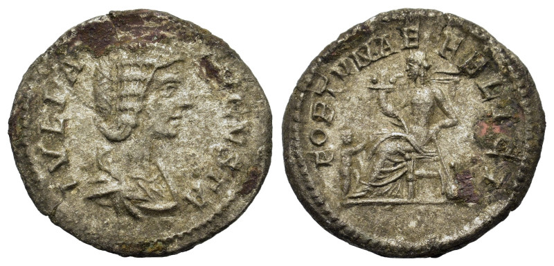 Julia Domna (Augusta, 193-217). AR Denarius (19,7mm, 2.7g). Rome. Draped bust r....